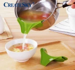 Kitchen Pot Round Deflector Edge Creative Liquid Silicone Funnel Kitchen Accessories Kitchen Tools