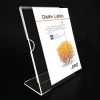 L Shape Acrylic Sign Holder Crystal Clear Acrylic Table Display Paper Holders