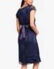 Lace dress with floaty capped sleeves V neckline fashion maternity clothes