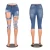 Import Latest Design Damaged Jeans Women Blue Denim Pants Girls Fashion Ripped Jeans from China