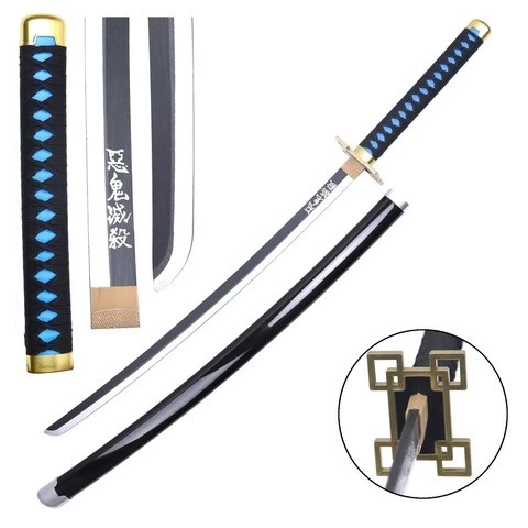 Latest Version Bamboo Anime Sword Demon Slayer Tokitou Muichirou Cosplay Sword wooden katana