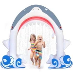 LC Water Play Summer Fun Water Toy Sprinkler Kids Inflatable Water Sprinkler Inflatable Shark Arch