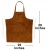 Import Leather barbecue oil-proof apron cowhide wear-resistant barber working clothes chef kitchen apron Cleaning Apron from China