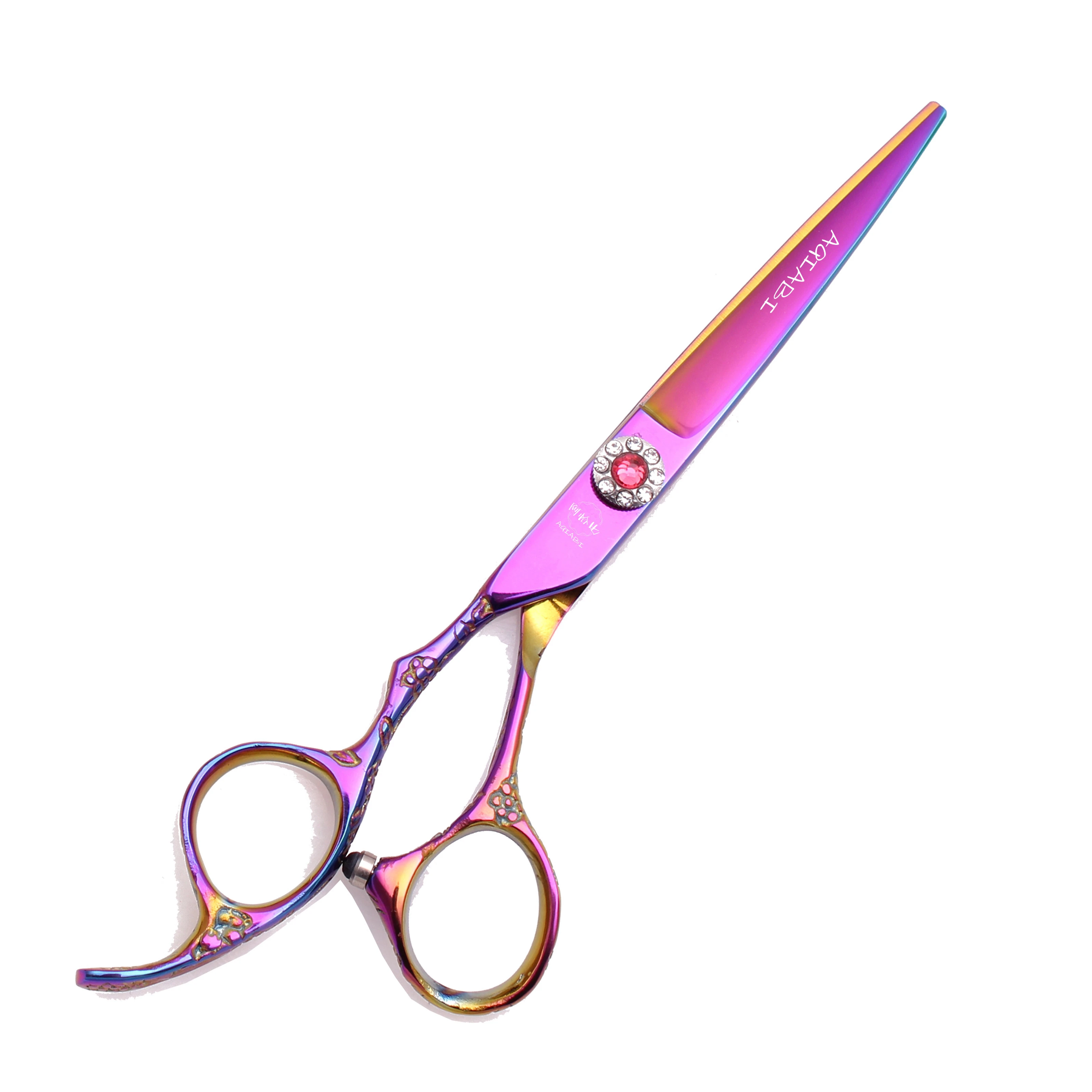 Left-Hand Hair Cutting Scissors 5.5 6" Japanese Stainless Barber Thinning Shears Hairdressing Scissors Colorful A8002