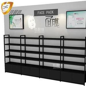 Light duty steel shelf beauty store shop display rack display cabinet