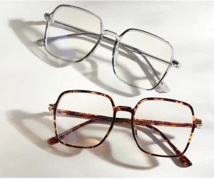 lmamba TR90 Retro Eyeglasses Frames Transparent Fashion Large Bluelight Glasses Designer Unisex Glasses 2021