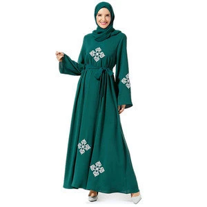 Long Dress Muslim Robes Arabic Muslim Kleider Hijab Turkish Islamic Dresses Dubai Moroccan Style Islamische Kleidung (No Scarf)