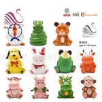 Lovely Colorful Resin 12 Chinese Zodiac Animal Ornaments for Souvenirs and Decor