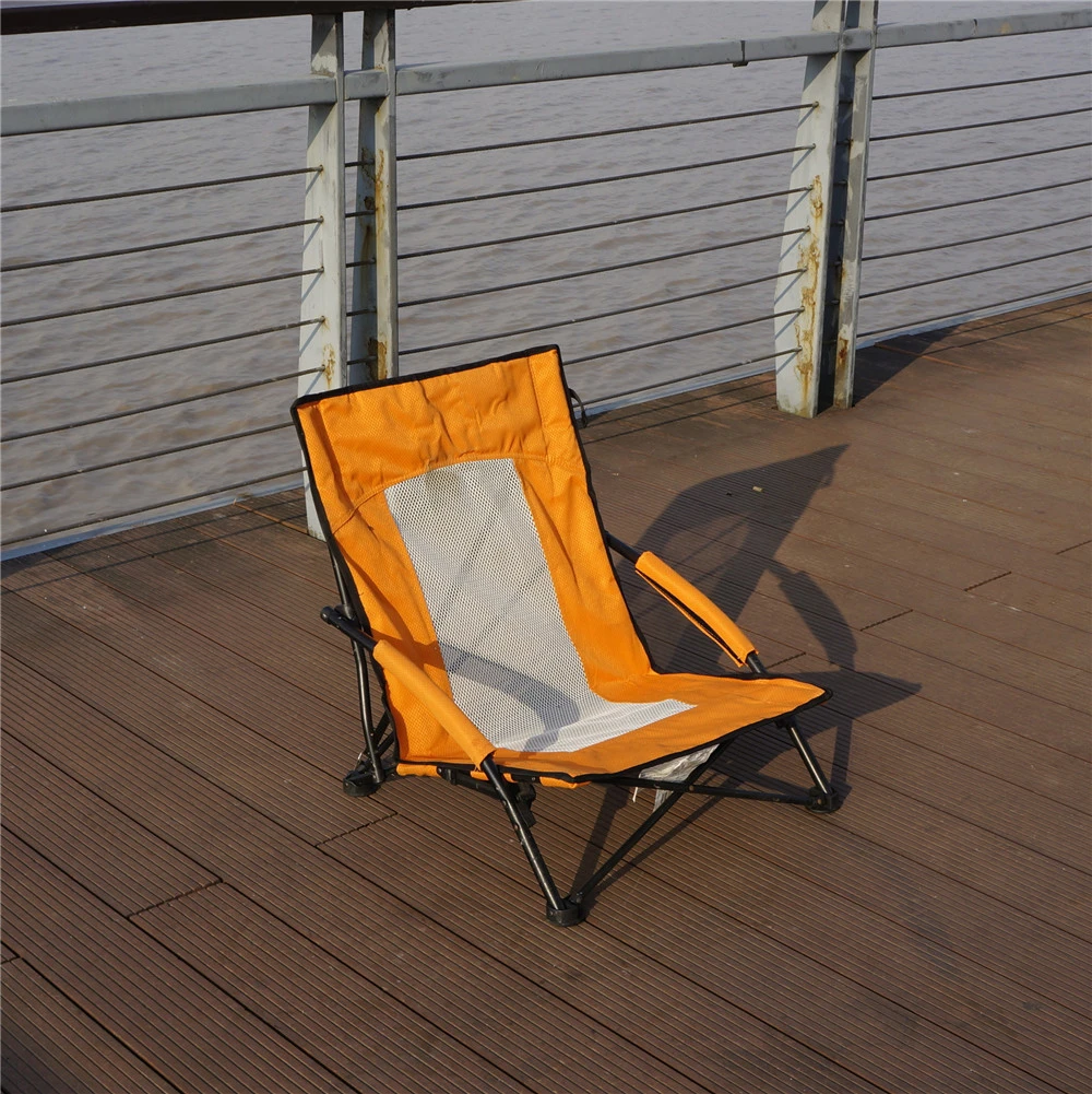 Low Sling Beach Chair for Camping Concert Lawn Folding Low Mesh Back Camp Chair