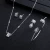 Import Luxury 925 Silver Needle Exquisite Micro inlaid Zircon Jewelry Set Water Drop Bridal Wedding Fine Jewelry Set from China