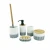 Import Luxury Design Cement and Wood Bathroom Accessories Sets 5 piece Home Hotel Gift Bathroom Sets from China
