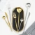Import Luxury flatware stainless steel silver/black/gold matt cutlery set for wedding from China