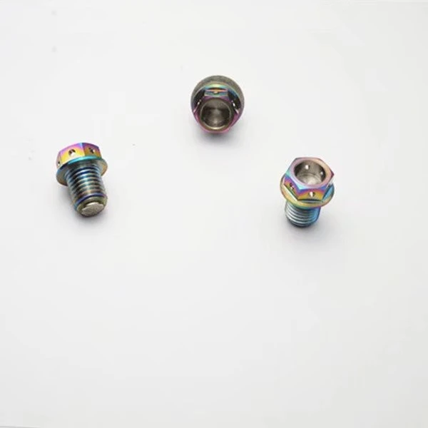 m12 titanium oil sump bolts pvd rainbow