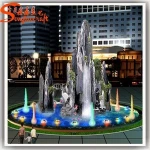 Made in china outdoor led fountain light fiberglass stone plastic moroccan fountain dancing water fountain