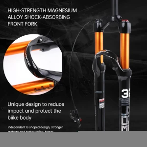 Magnesium Alloy 26/27.5/29 Tapered Straight Steerer Mountain Front Fork mtb Air Suspension Fork