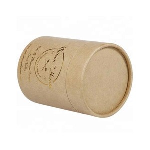 Manufactory Wholesale food grade recycled kraft paper tube for tea packaging tube