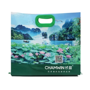 Manufacturer Custom Reusable Shopping Bag Bopp Laminated Recycled PP Woven Bag With Logo Printed