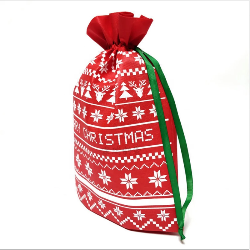 Manufacturers Festival Christmas Gift Bag Drawstring Storage Candy Packaging Non Woven Fabric Environmental Protection Bag