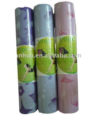 Manufacturers sell PVC printed yoga mats at low prices