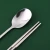 Import Manufacturers Wholesale Cheap Custom Stainless Steel Cutlery Spoon and Chopsticks Eco Friendly Utensil China from China