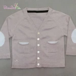 Many years factory knitting baby v neck buttons sweater