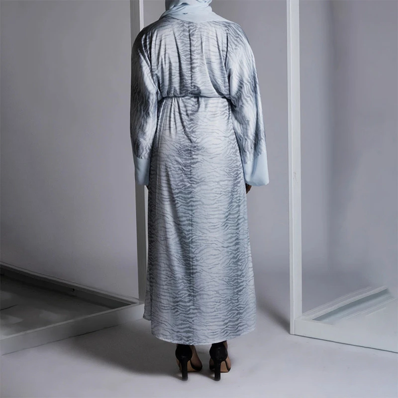 Margaret hi class luxury fashion fabric for abayas woman abaya light blue islamic clothing muslim  std0793