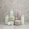 Matte Plastic round Shoulder Flip Bottle for Facial Cleanser Scrub Spot Shampoo Shower Gel PE Plush Material-for Packaging