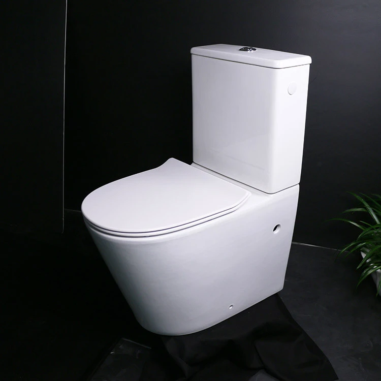 Medyag WaterMark Rimless Back To Wall Two Piece Wash Down Toilets Ceramic P-trap S-trap Toilet Bowl