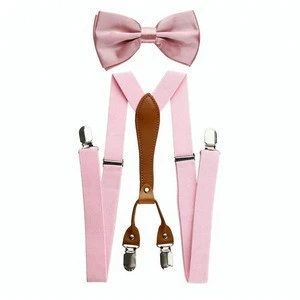 Mens Adjustable Elastic Suspenders And Bow Tie suspender Set AC5999