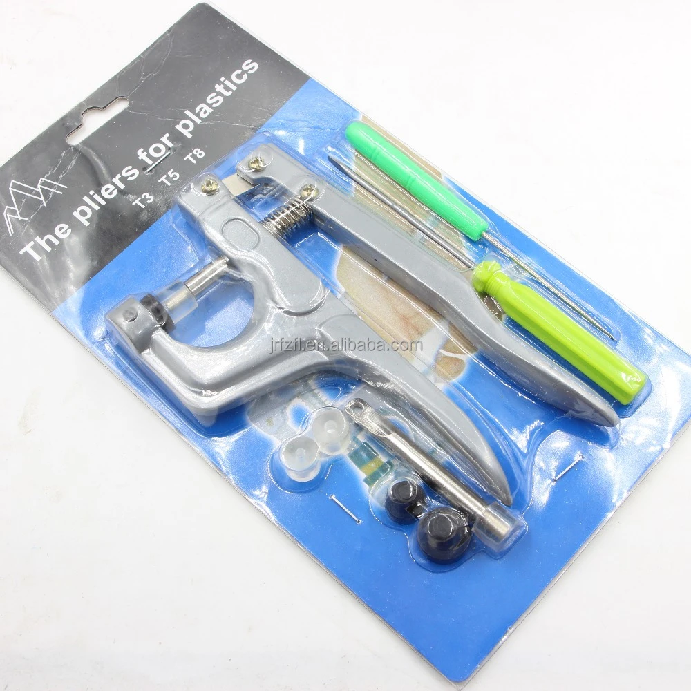 Metal Press Pliers Tools Colorful T3 T5 T8 Press Plastic Snap Buttons