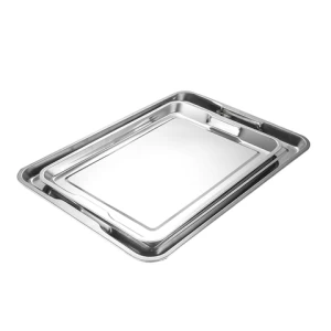 Metal Stainless Steel Food Serving Tray Baking Tray Stainless