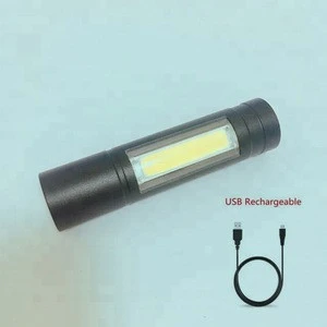 Mini Compact USB rechargeable pocket flashlight torch