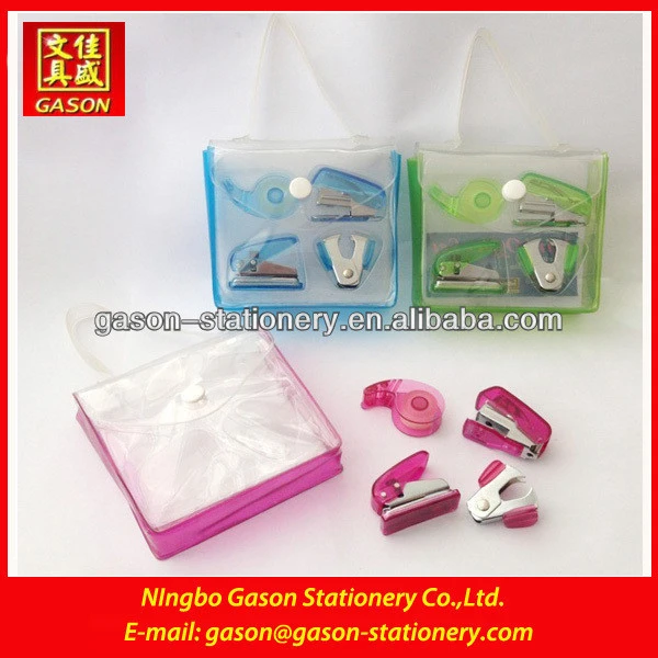 mini stationery set /stapler/tape dispenser/scissor