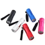 Mini UV 935NM Aluminum Portable flashlights torches  Violet Light 9 LED UV Torch Light Lamp mini UV Flashlight