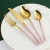 Import Mirror PVD Coating Tea Spoon Fork Knife Thin Cutlery Flatware Set from China