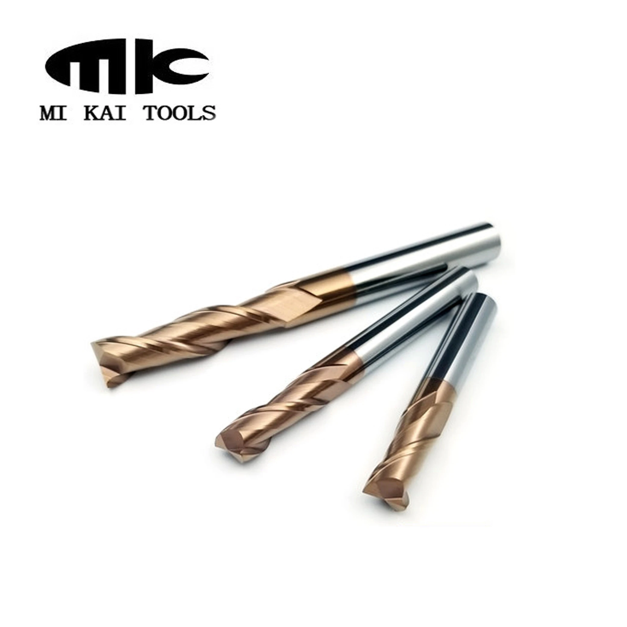 MK HRC55 Carbide CNC Milling Cutter Flat 2/4 Flute End Mill Cutters 10mm