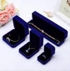 MN016 High Grade Velvet Jewelry Set Box Earrings Bracelet Ring Necklace Gift Boxes Cases Display Red Package Wedding Jewelry Box