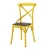 Import modern cross back outdoor chairs industrial steel metal dining chair from China