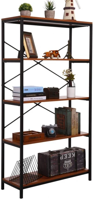 Modern design metal frame wooden display book rack book shelf storage rack  shelf rack for books