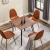 Import Modern natural 4 seater space saving wooden dining room furniture 80*80cm square dining table from China