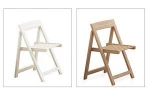 Modern solid wood dining used white flexible folding chairs for home