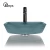 Import Modern square light green clear tempered glass bathroom vanity counter top sink basin from China