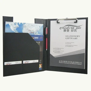 ModernQiu Factory Supply A4 Pu Leather Hot Sell Padfolio Clipboard