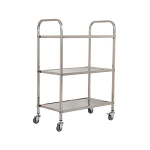 Most Popular Stainless Steel European Style Square Tube Service Hotel Trolley