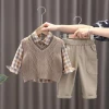 Mother Kids Boy Sets Children Clothing Spring Autumn Sweater Cotton Tops Pants Child Outfit Trousers Baby Clothes Suits
