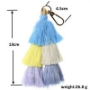 multi color wholesale tassel fabric for keychain cotton tassel accessories for decoration tassel fringe