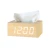 Import Multifunction Wooden Voice Control Calendar Alarm Clock with Tissue Box from China