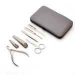 Nail clipper set 7pcs manicure set, nail file, eyebrow scissor stainless steel professional manicure tool nail cleaning care set