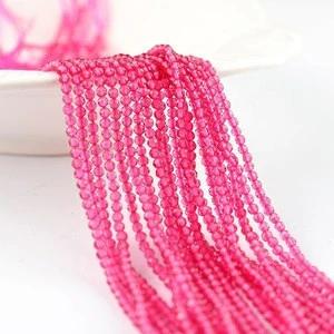 Natural Red Garnet Micro faceted Rondelle Loose Beads