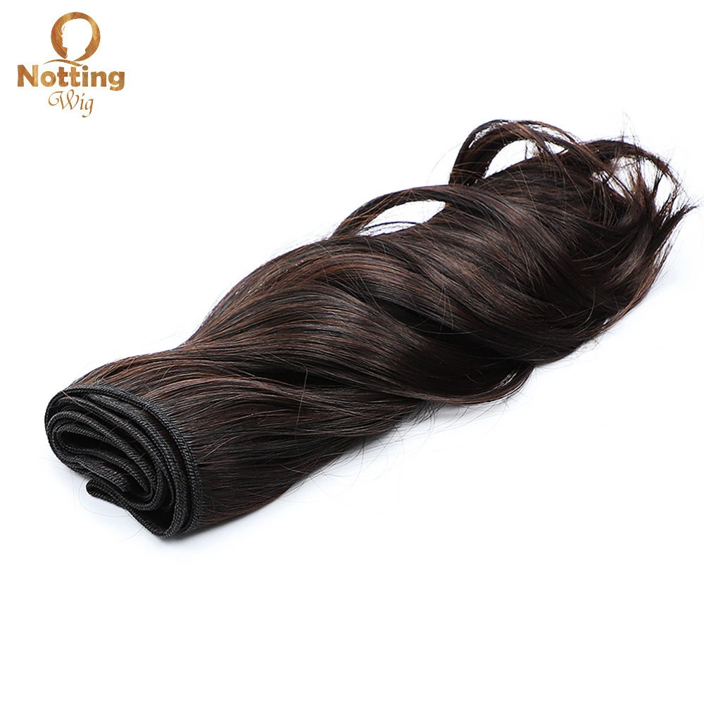 Natural Wave Synthetic Hair Bundles Wavy Hair 4pcs Long Curly Double Drawn Soft Synthetic hair